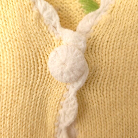 Vintage Mandal Bay Yellow Cardigan Button Up Grannycore Grandmacore Floral XL - Picture 6 of 11